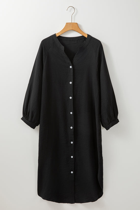 Robe Kimono long noir sur cintre