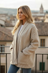 2 couleurs pour La Veste à rayures diagonales