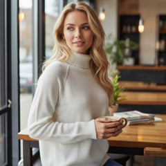 🤍 NEIGE SUBLIME – Le pull col roulé doux comme un nuage d’hiver