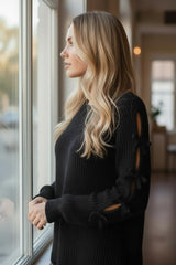 ROBE PULL “NOEUDS NOCTURNES” – Élégance & Modernité