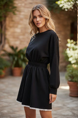 Robe courte fluide Noire