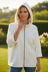 Veste à fermeture éclair zippée sur toute la longueur