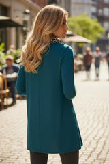 Tunique oversize en maille douce Bleu saphir