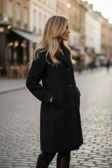 Veste longue noire seconde main 🖤 Élégance intemporelle