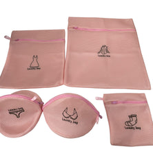 Set de 6 Filets de Lavage Lingerie – Rose