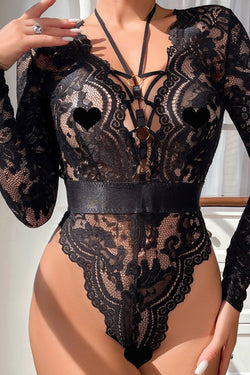 🔥 Sensual elegance in black lace - refined body 🔥