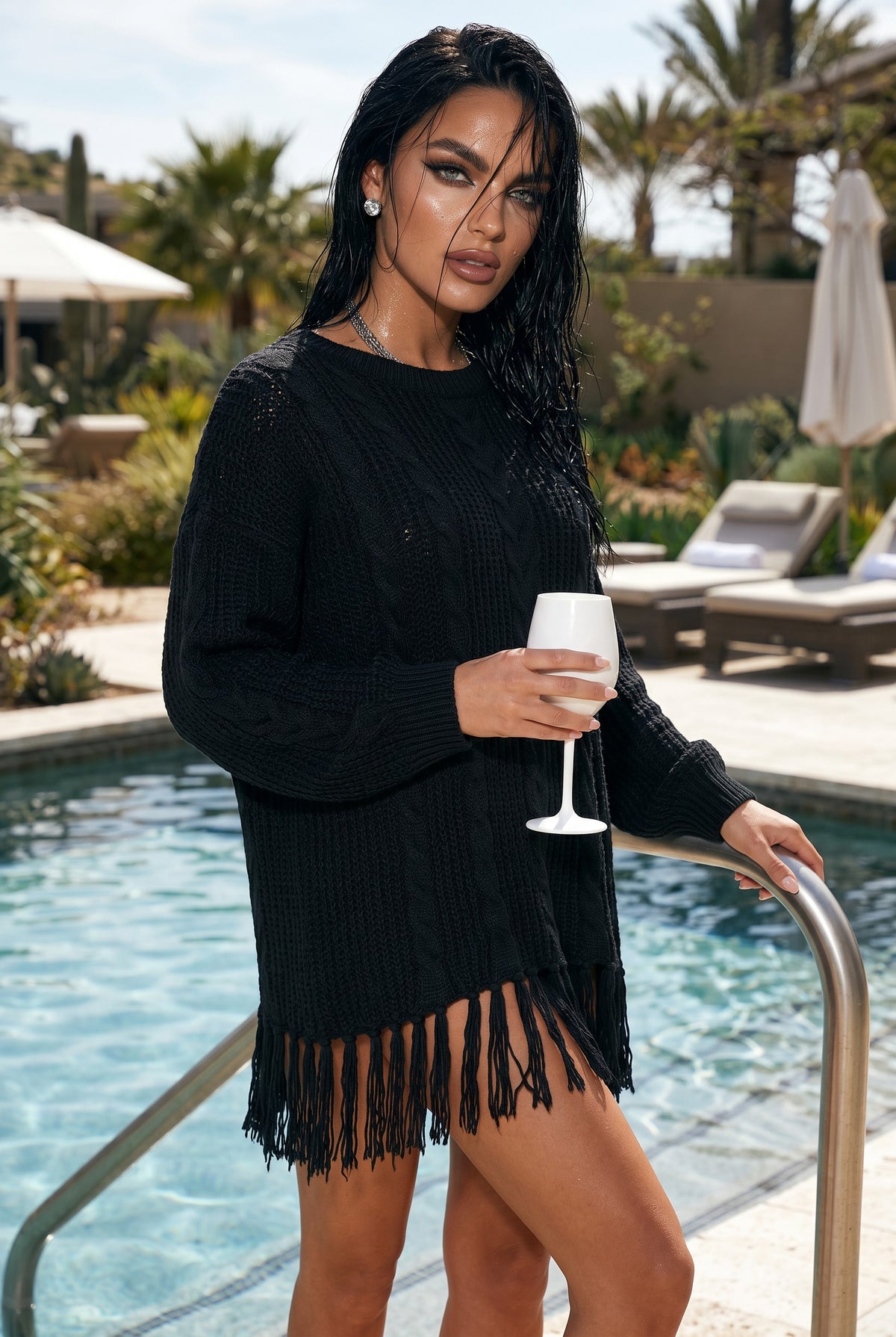 ✨ SOFT ESCAPE – The black knit dress that elevates your summer moments