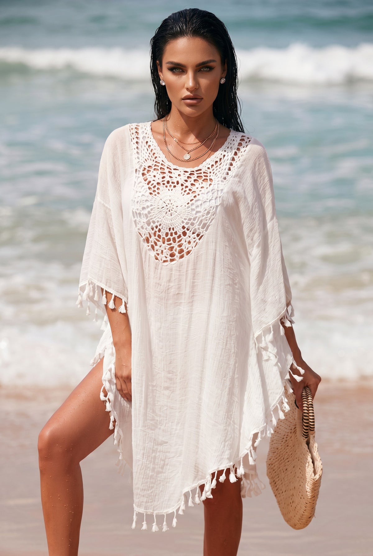 ✨ LAGUNA SUN – El vestido playero bohemio blanco que ilumina tu verano