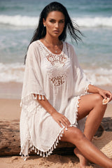 ✨ LAGUNA SUN – El vestido playero bohemio blanco que ilumina tu verano
