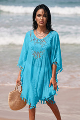 La robe plage bohème turquoise qui illumine chaque silhouette