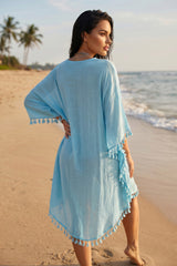 La robe plage bohème turquoise qui illumine chaque silhouette