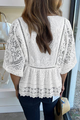 Blouse blanche à col -A WOMAN WE LOVE