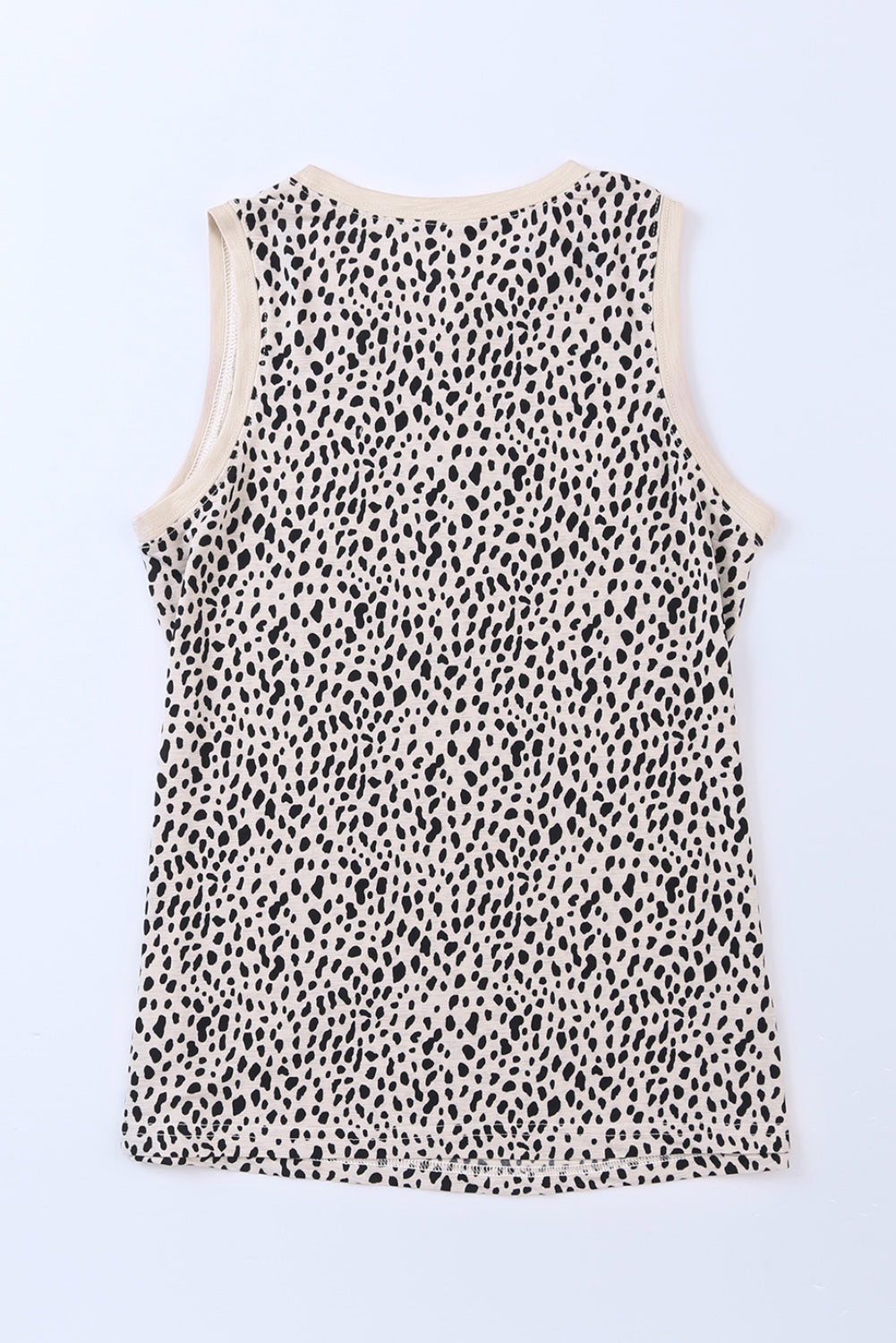 Leopard Print Round Neck Tank Top