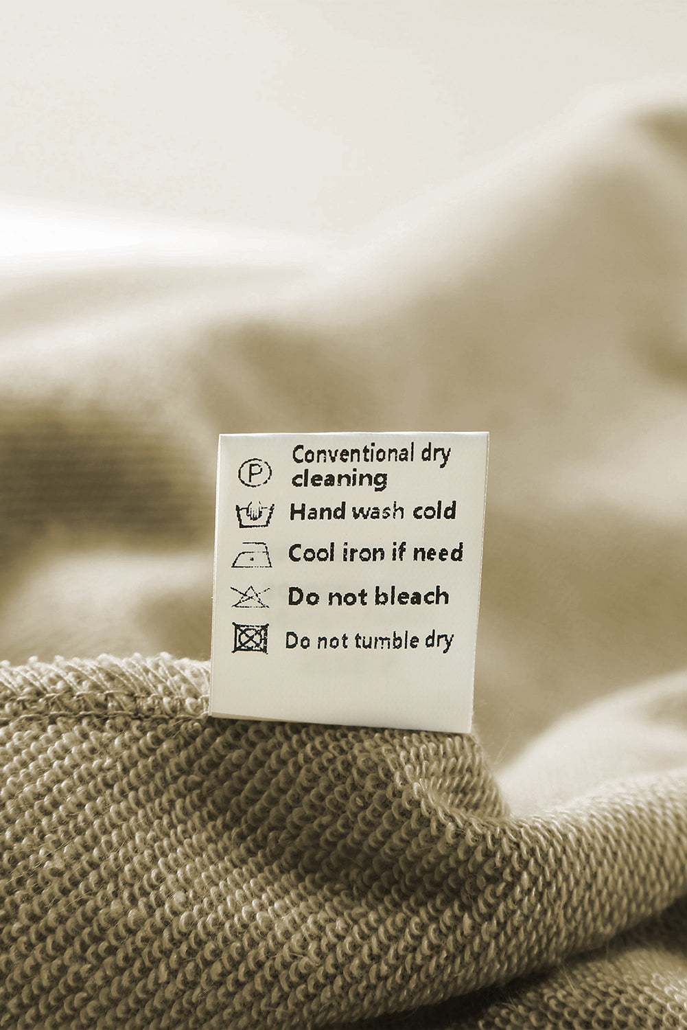 Plain khaki crew neck sweatshirt