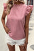 Pink Pink Pink Blouse with floating sleeves and ruffle collar