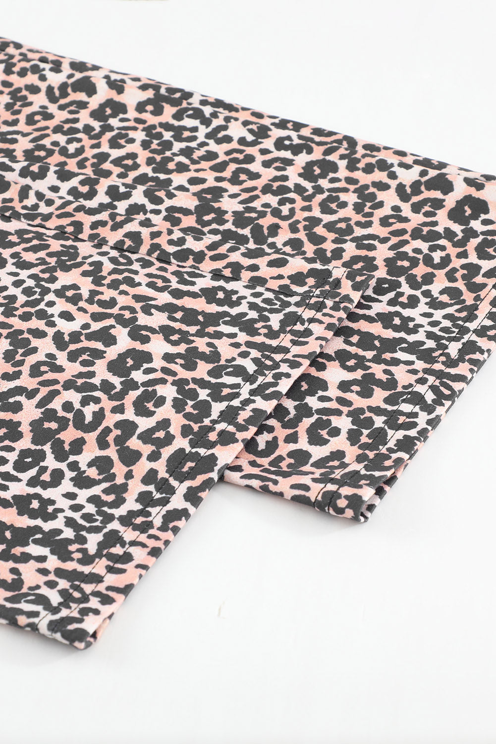 Top de manga larga y pantalones estampados de leopardo juego de salón