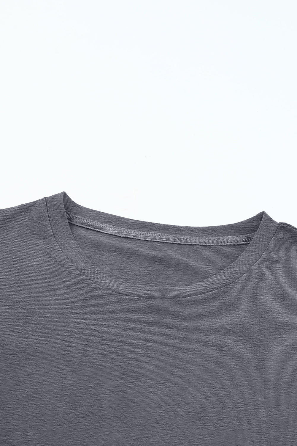 T-shirt à l'équipage à l'équipage gris décontracté