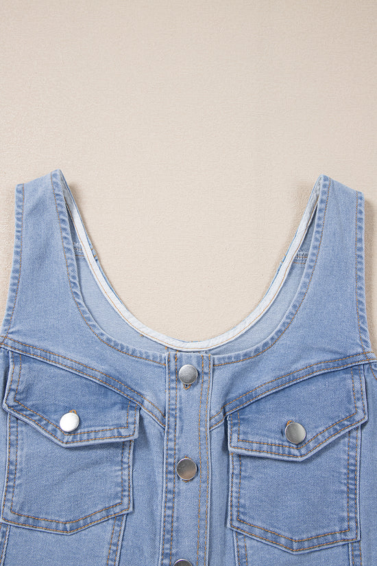 Shortly sleeveless denim dress *