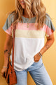 Patchwork color block * t-shirt *