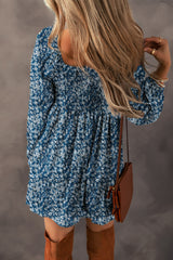 Blue mini-red-printed and heart collar *