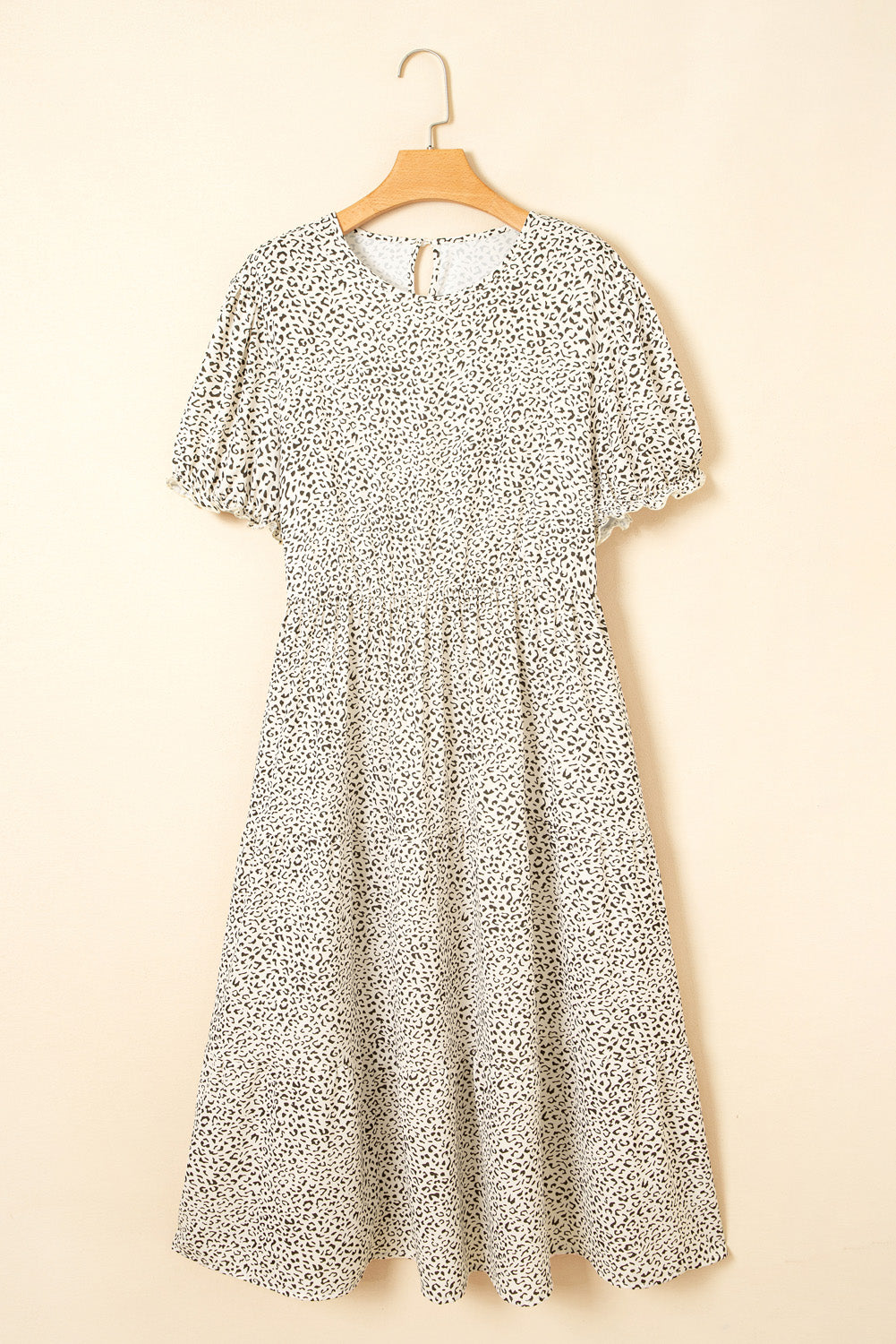 Robe évasée à manches courtes de grande taille *