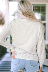 SOMETHING ORANGE Grey Casual Sweatshirt