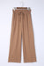 Large casual pants with elastic waist with brown tightening cord