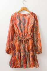 Bohemian-style mini-orange robe