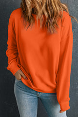 Sudadera clásica de naranja unida con cuello redondo