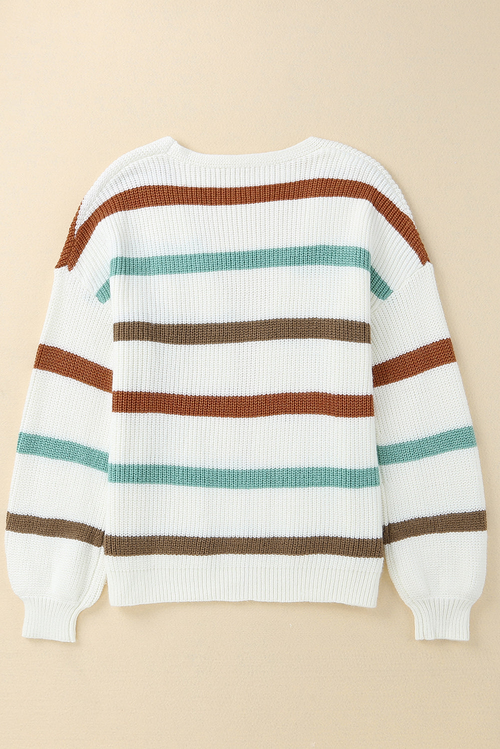 BEIGE DROP GLI SCRIPE STRIPE MWATH CARDIGAN