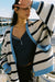 Large Cardigan Boutonnate with drooping shoulder color block white