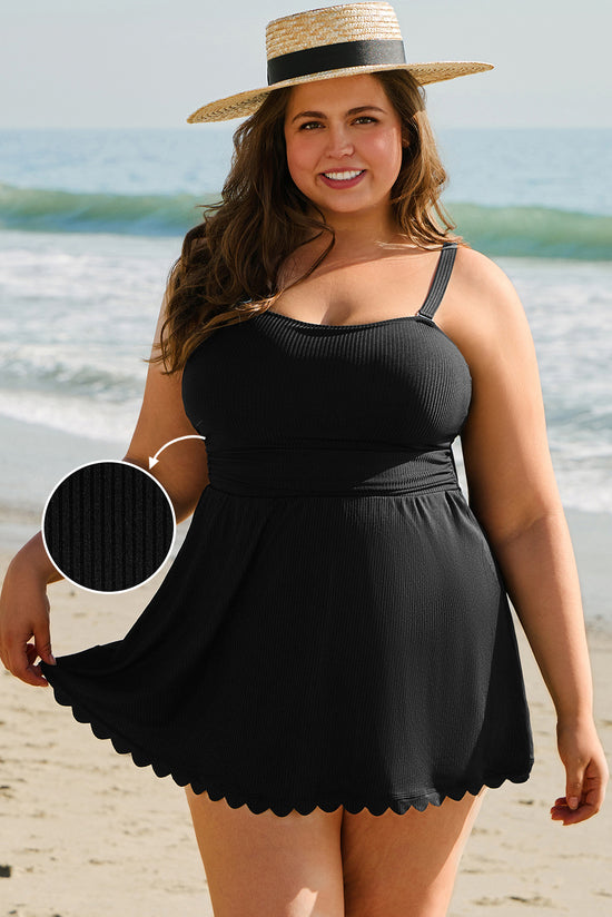 Robe de bain noire grande taille  *