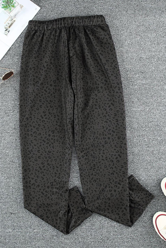 Breezy Black Leopard Joggers