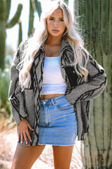 Aztec gray jacket with contrasting chest pockets *