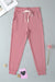 Fuchsia jogging pants with pockets and drawstring waist