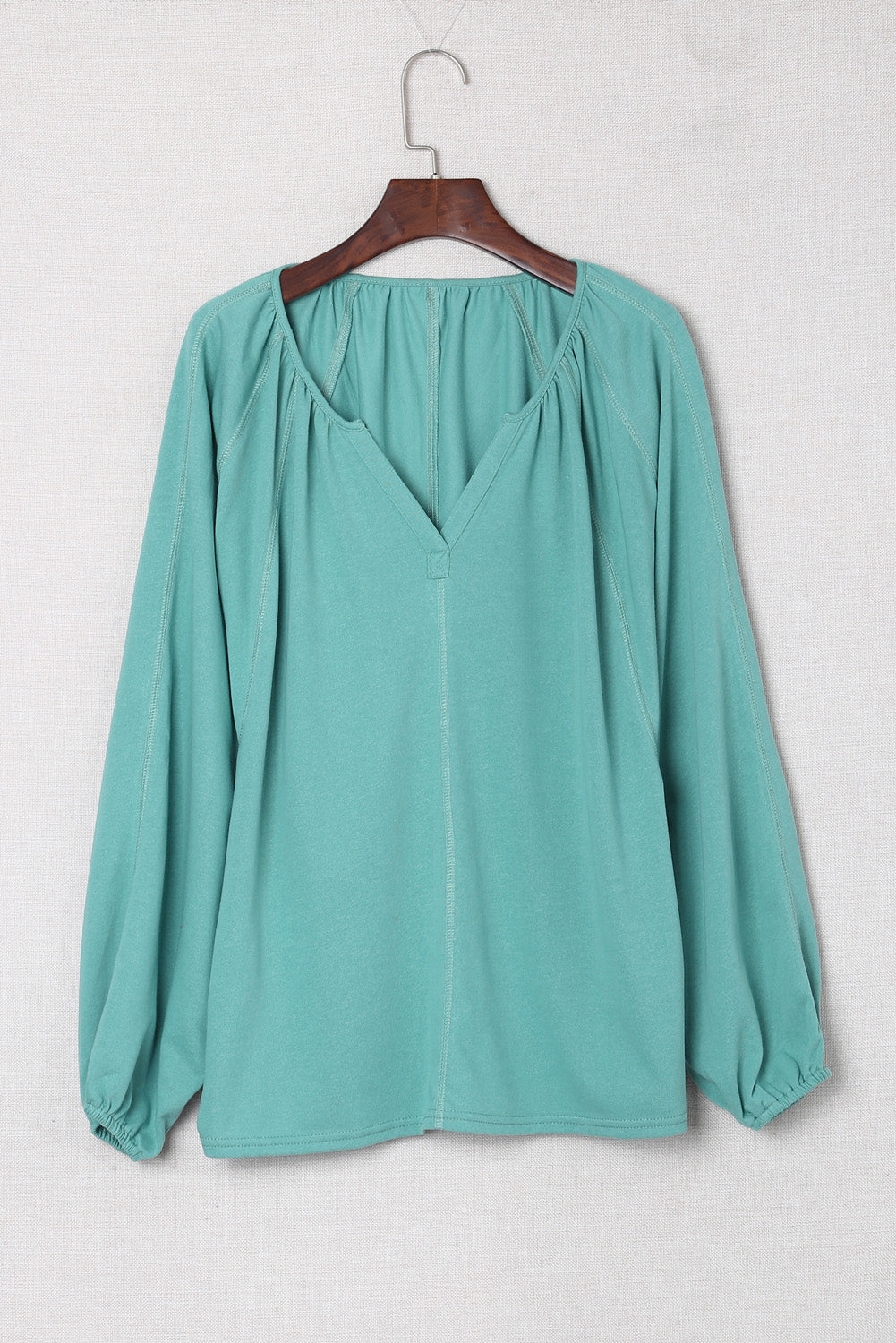 Grüner Split v Neck Dolman Top