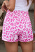 Pink Leopard High Waisted Sports Shorts