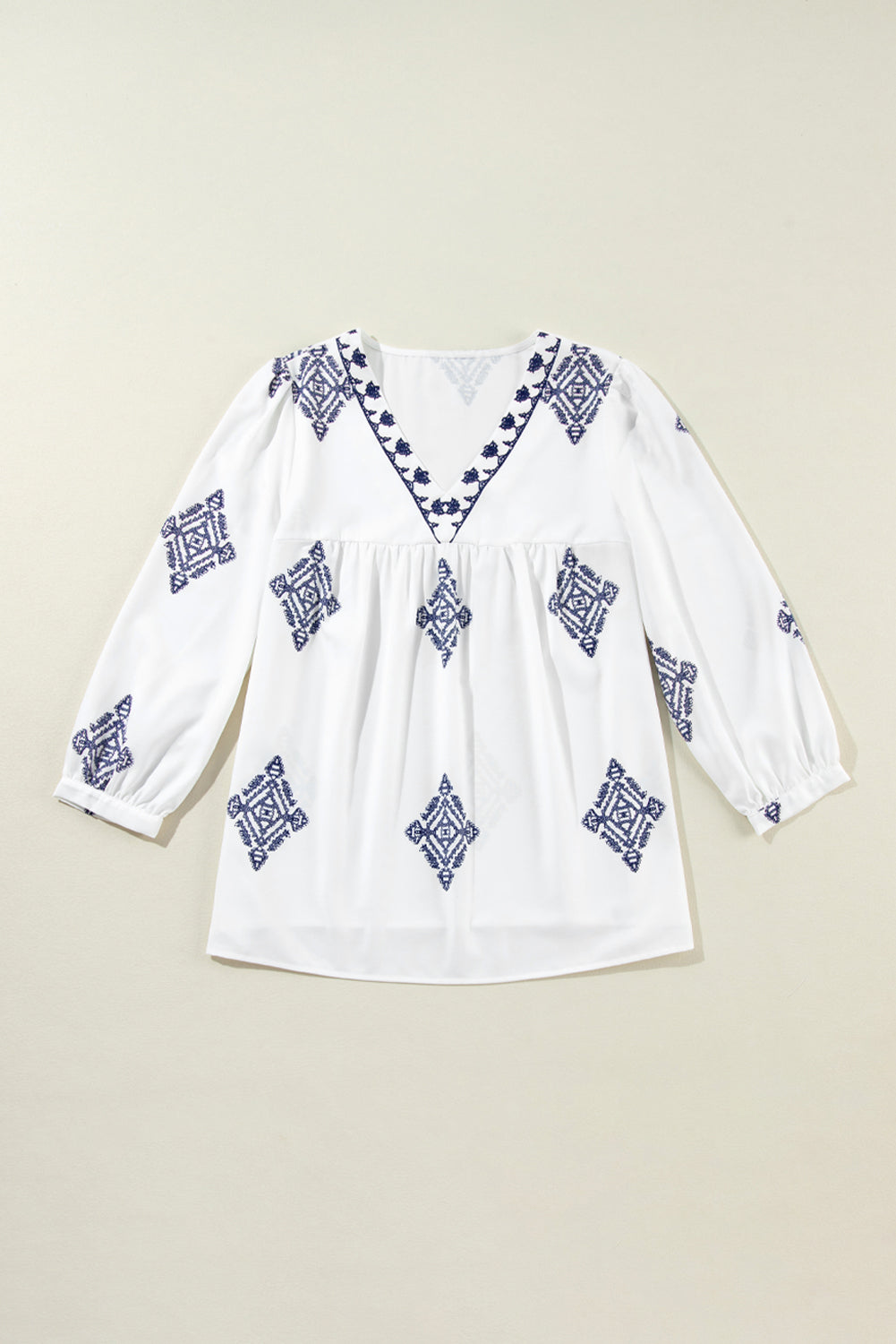 Blouse blanche à col en V et-A WOMAN WE LOVE