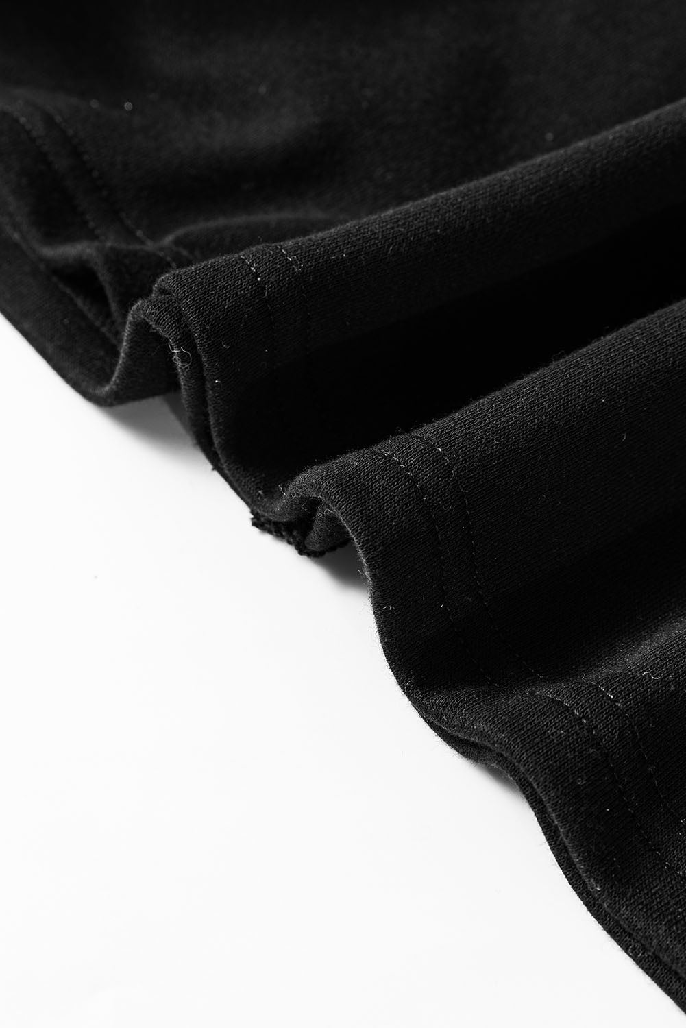 Sweat-shirt noir à rayures color block *