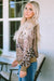 Bleached Leopard Print Long Sleeve Top