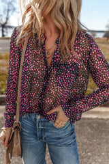 Chemise décontractée boutonnée imprimée à pois *-A WOMAN WE LOVE
