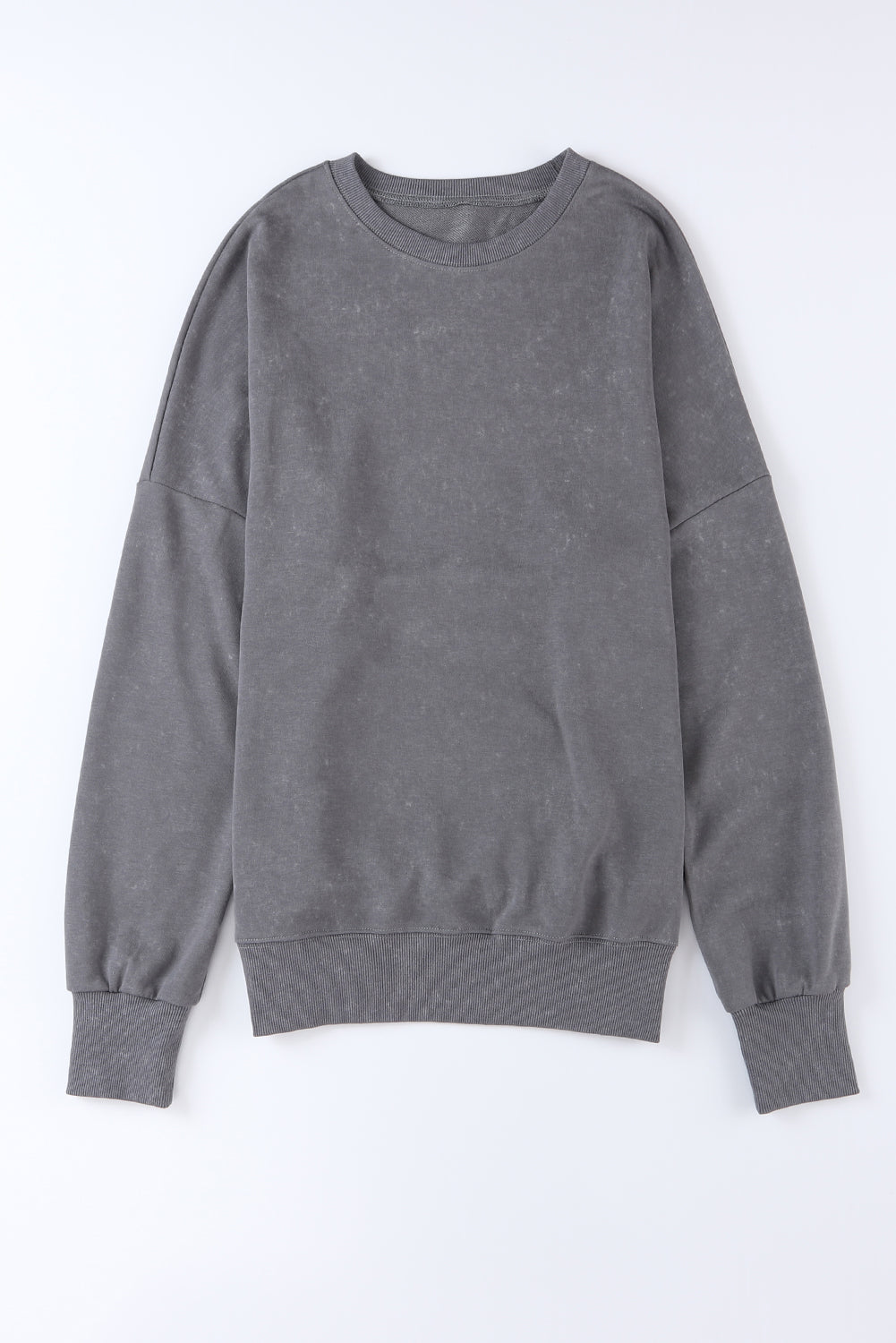 Sudadera de gran tamaño de chorro de hombro gris caída