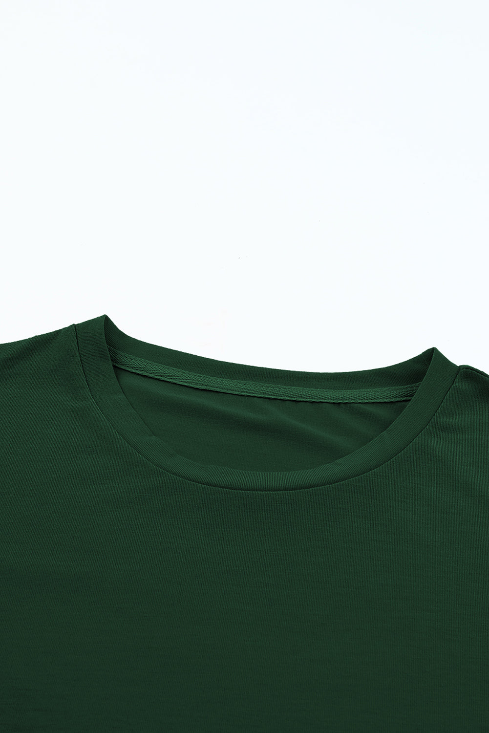 T-shirt à l'équipage à l'équipage vert décontracté vert