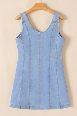 Shortly sleeveless denim dress *