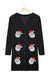 Cardigan boutonné noir à paillettes Père Noël-A WOMAN WE LOVE