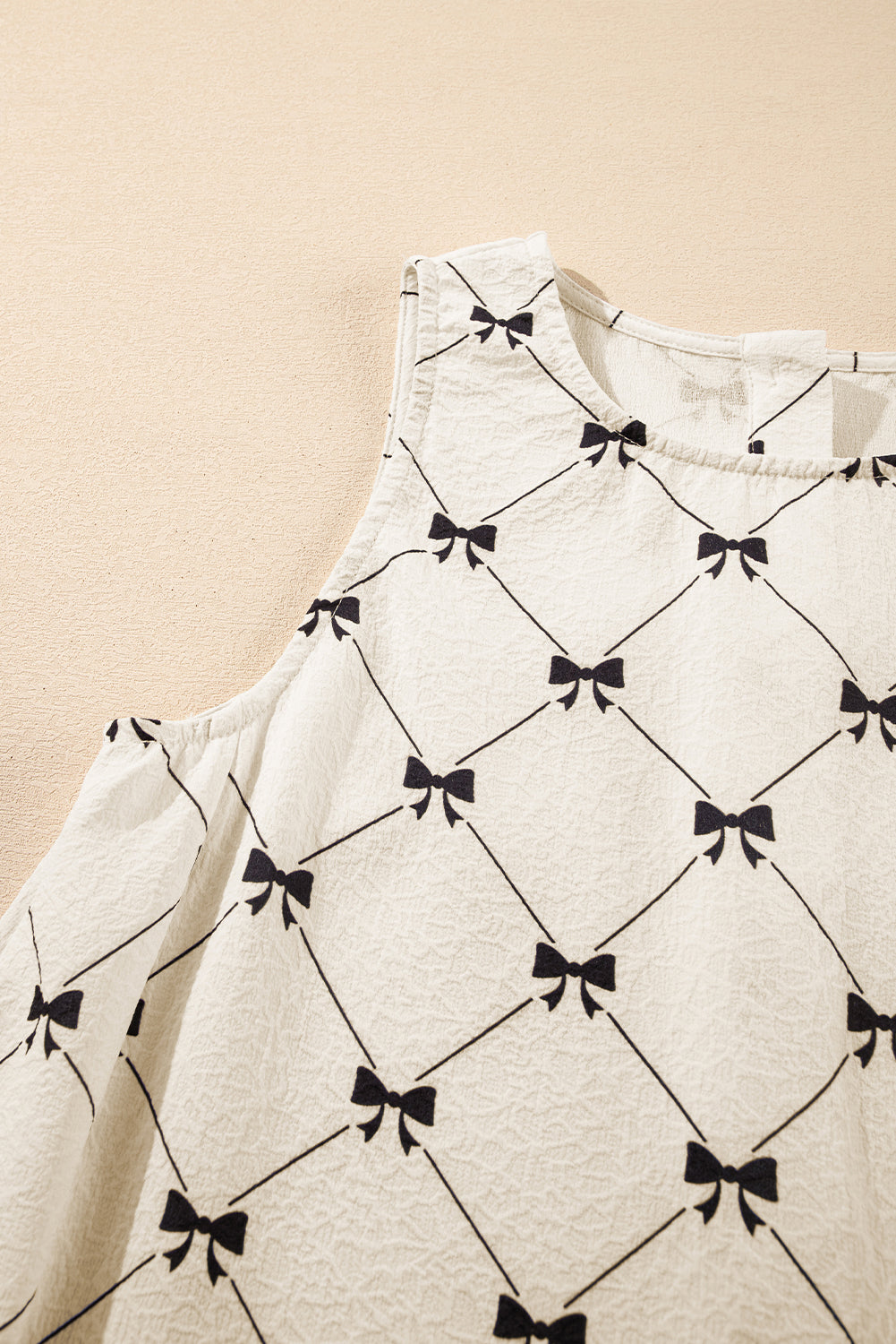 Mini-robe blanche à carreaux *