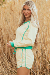 Ensemble 2 Pièces Color Block à Passepoil