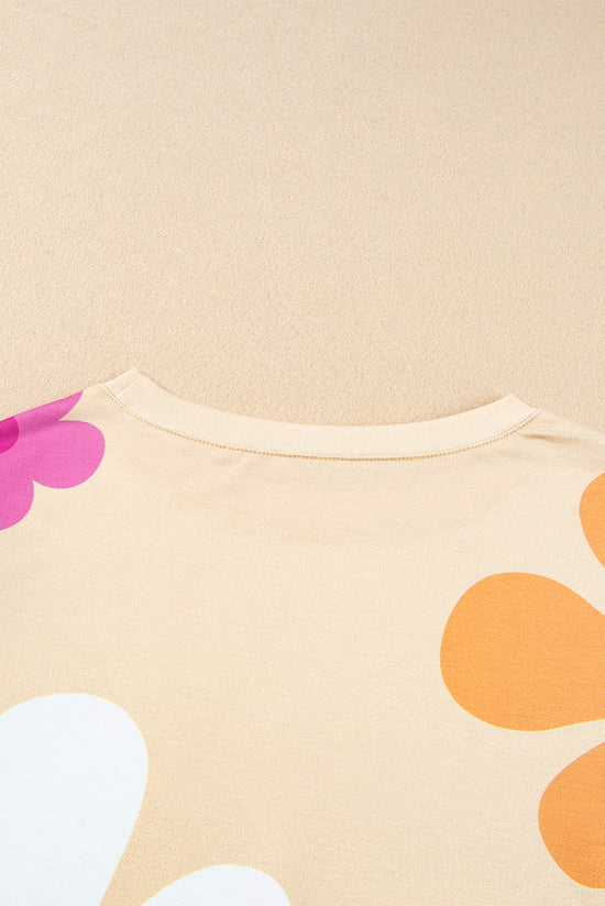 T-shirt with bubbles and flower prints *