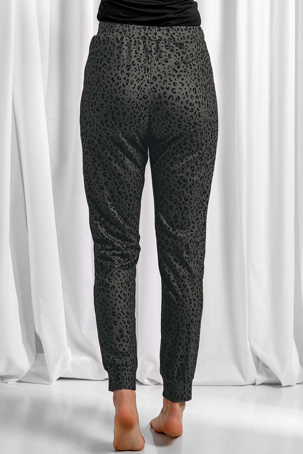 Breezy Black Leopard Joggers