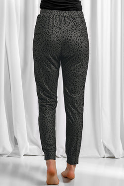 Pantalon de jogging léopard noir Breezy